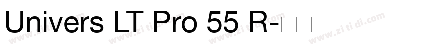 Univers LT Pro 55 R字体转换